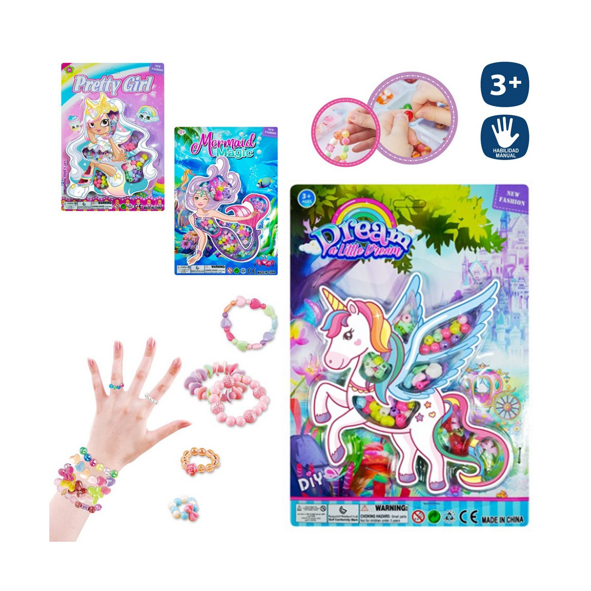 Perles pour colliers et bracelets DIY jeu d'enfants