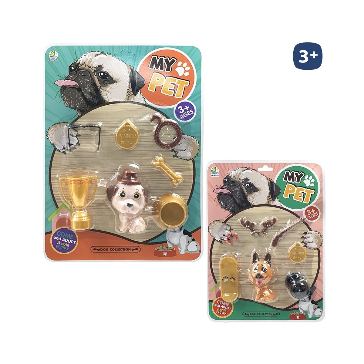 Set de jouet pour animaux de compagnie avec accessoires 7 pièces