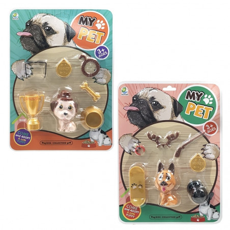 Set de jouet pour animaux de compagnie avec accessoires 7 pièces