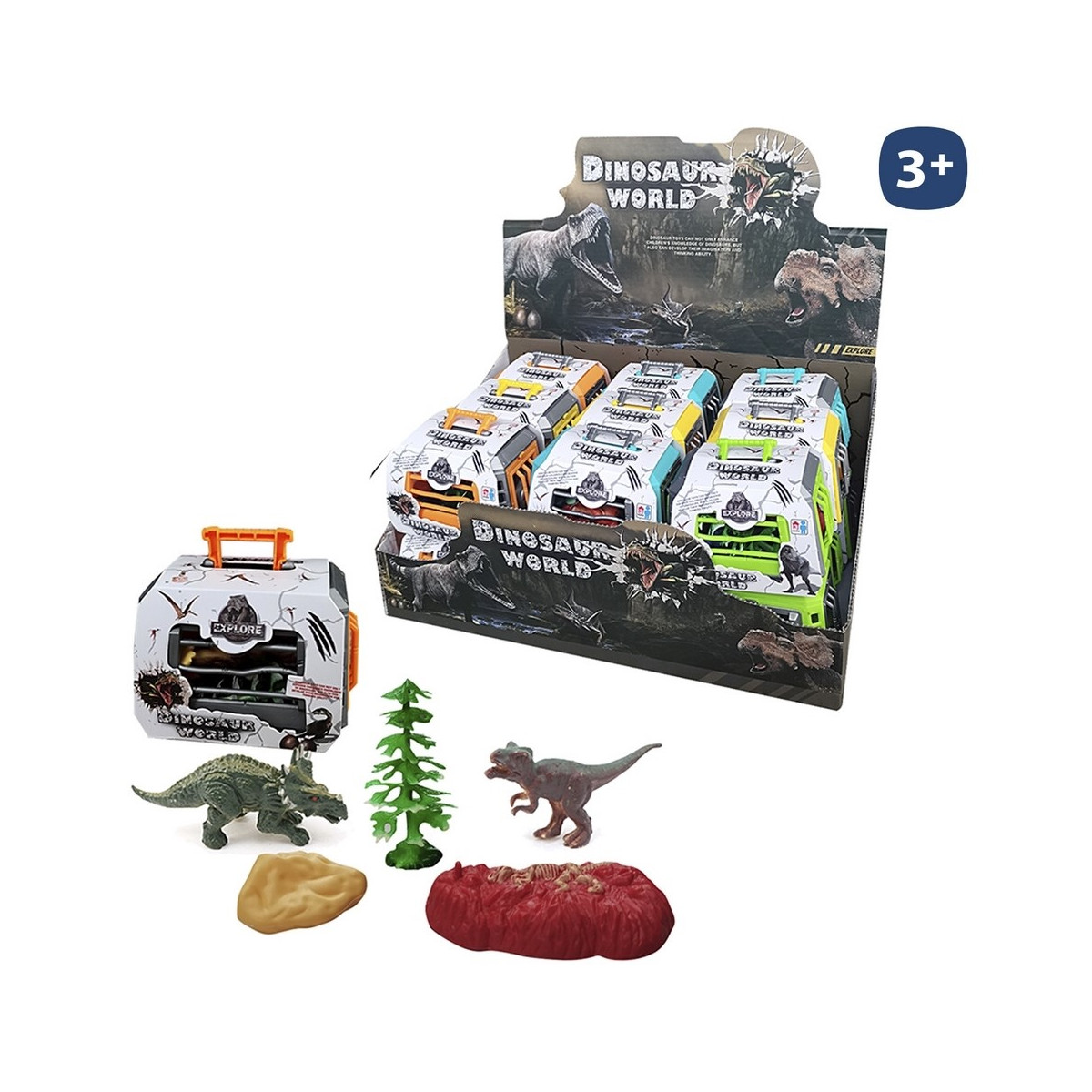 Dinosaur en mallette avec accessoires