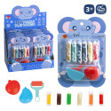 Pâte à modeler de couleurs 6 blocs avec outils design d'éléphant