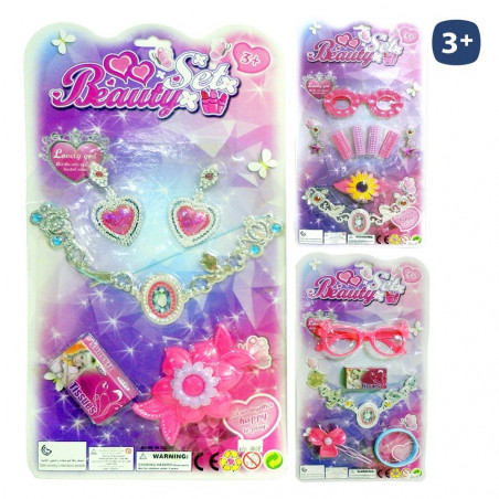 Coffret beauté avec collier métallique et accessoires