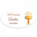 Bloc-notes avec aimant et adhésif en forme de calice pour offrir à l'occasion de la première communion
