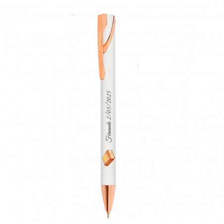 Stylo élégant Pierre Cardin avec détails dorés et autocollant Première Communion pour invités