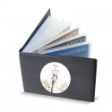 Porte-cartes horizontal noir personnalisé pour mariage