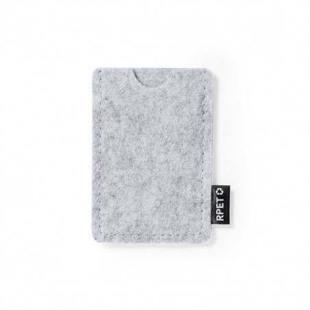 Porte-cartes en feutre avec carte de remerciement personnalisable dans un sachet en organza pour les détails de communion