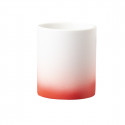 Tasse de sublimation en finition mate rouge avec autocollant de mariés design linéaire pour détails de mariage
