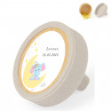 Désodorisant pour voiture au parfum de citron personnalisé avec autocollant de baptême