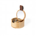 Boîte à bijoux en bois avec miroir et autocollant personnalisable pour les détails d'événements