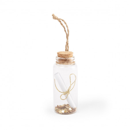 Bocal des vœux avec autocollant floral transparent pour des détails originaux d'événements