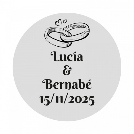 Lampe LED en aluminium avec autocollant alliances personnalisable pour les détails de mariage