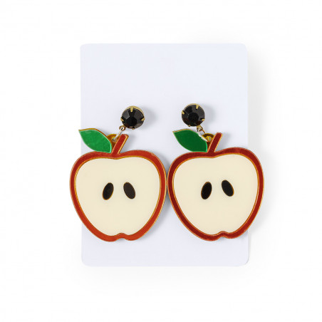 Boucles d'oreilles en forme de pomme avec autocollant de remerciement pour les détails d'événements et de fêtes