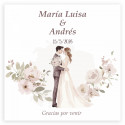 Porte-clés lilas avec carte de rappel dans un joli sachet en organza lilas pour les cadeaux de mariage.
