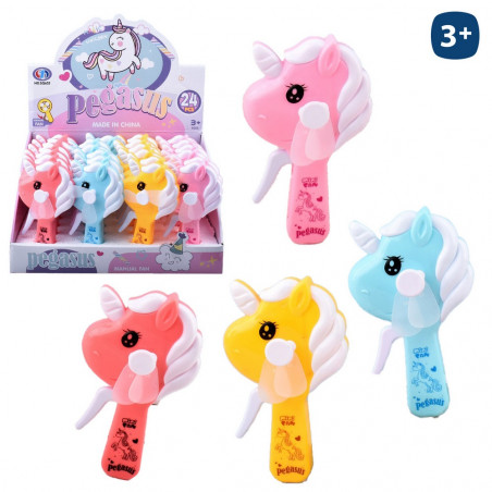 Ventilateur manuel design licorne pour les détails