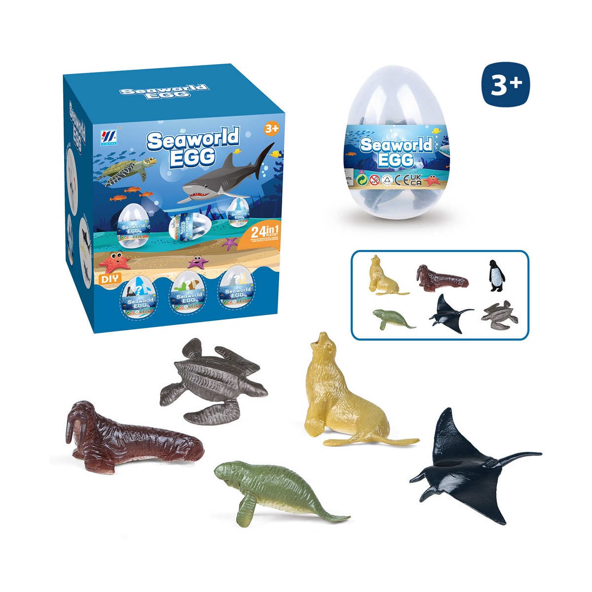 Oeufs surprise d'animaux marins à offrir