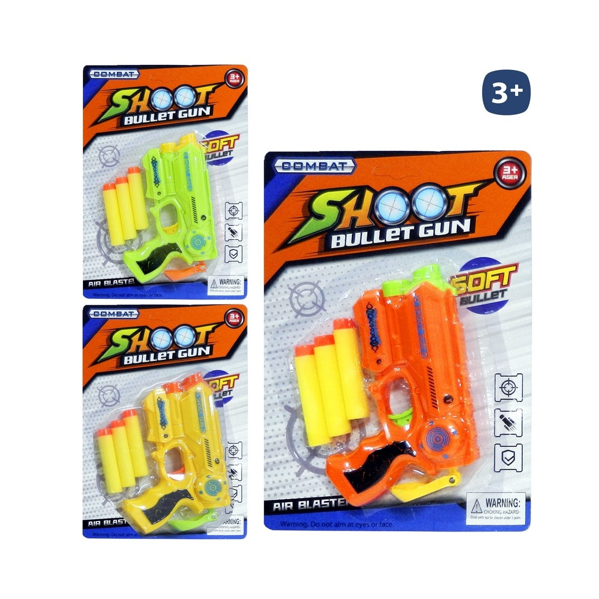 Pistolet à fléchettes en couleurs vibrantes pour jouer