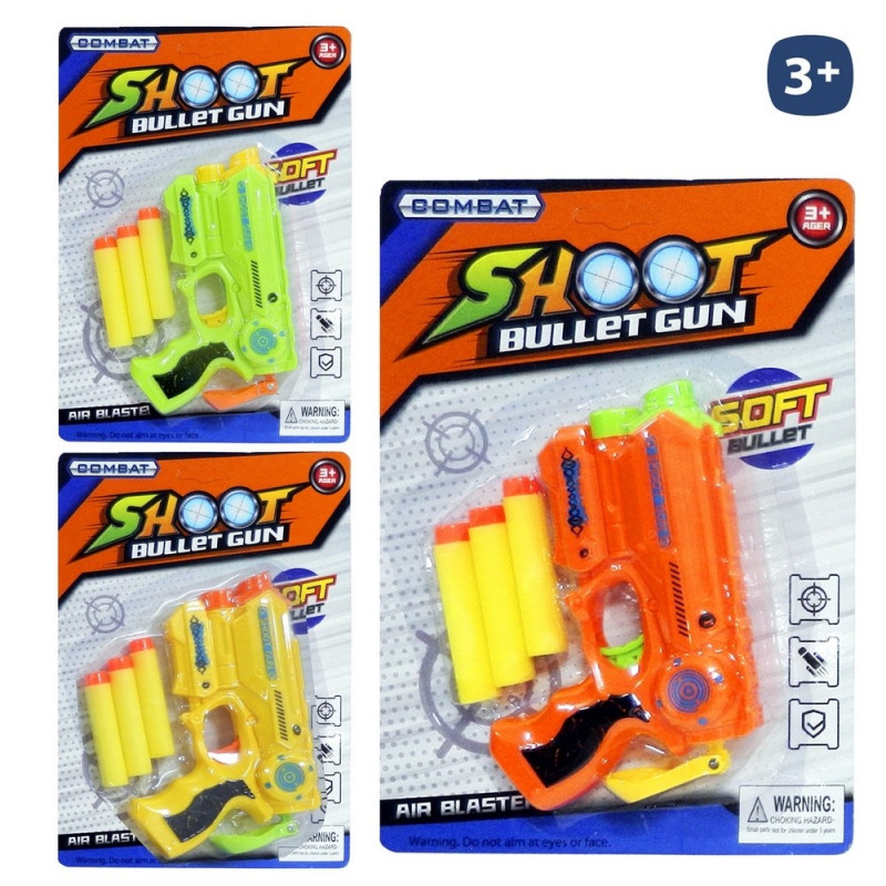 Pistolet à fléchettes en couleurs vibrantes pour jouer