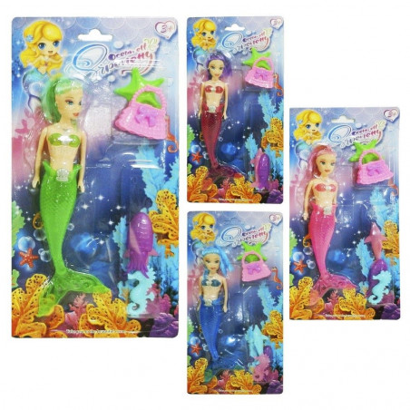 Poupée sirène avec accessoires à offrir