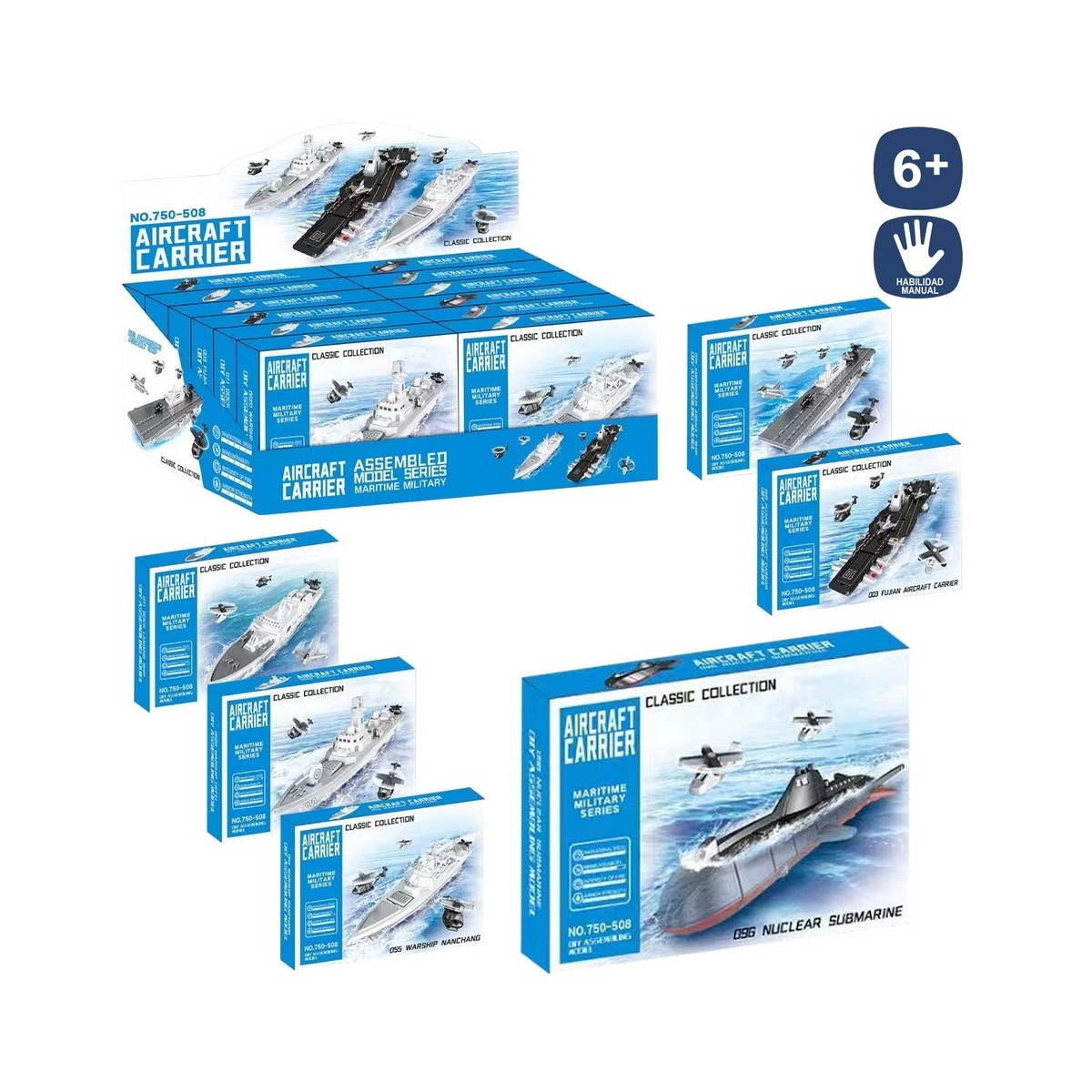Maquette de construction de bateaux et de sous-marins pour des jeux de détails