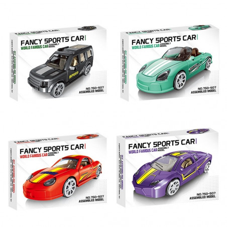 Maquette de construction voiture de sport pour détails