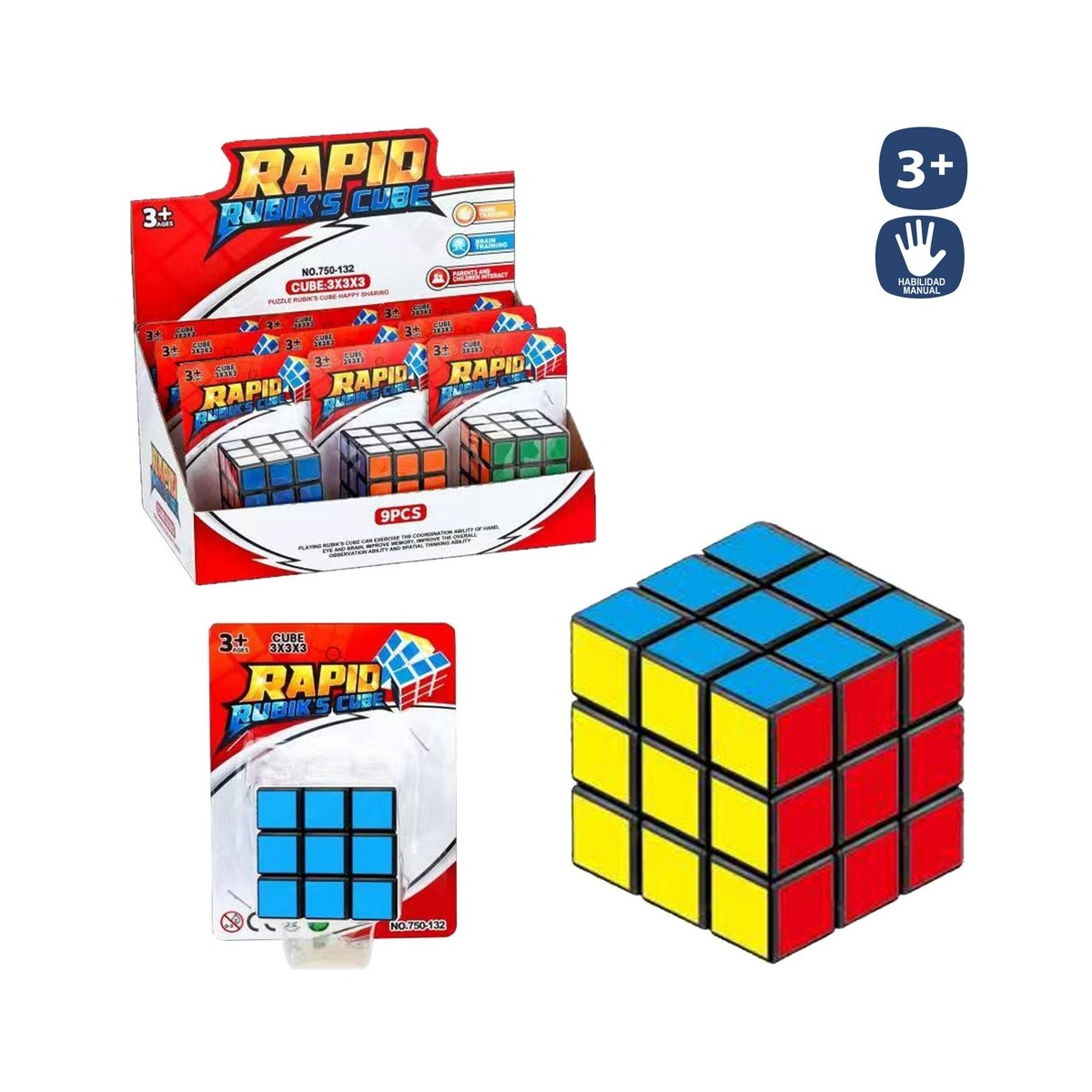 Cube de compétences magique en couleurs pour les détails