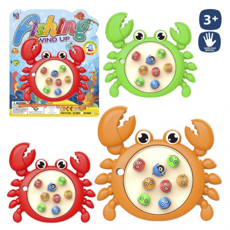 Jeu de pêche à la ligne avec un design de crabe pour des détails d'enfants