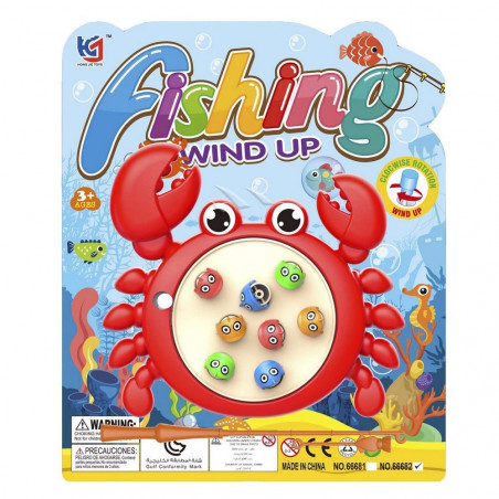 Jeu de pêche à la ligne avec un design de crabe pour des détails d'enfants