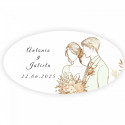 Porte-clés en bois personnalisé dans une boîte cadeau originale pour les invités de mariage