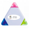 Marqueur tricolore avec autocollant ovale design licorne à offrir