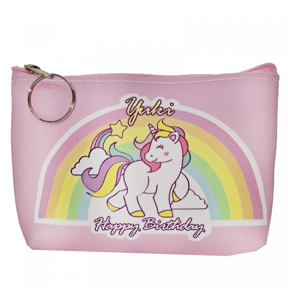 Portefeuille rose en forme de licorne pour anniversaire