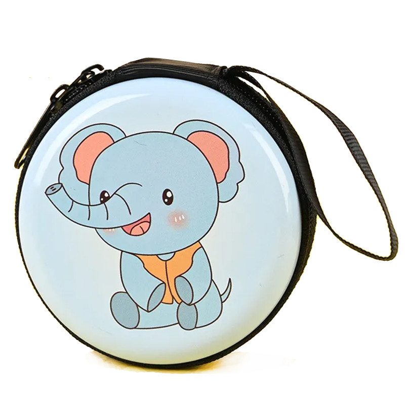 Porte-monnaie en métal avec un design d'éléphant, un détail pratique et adorable