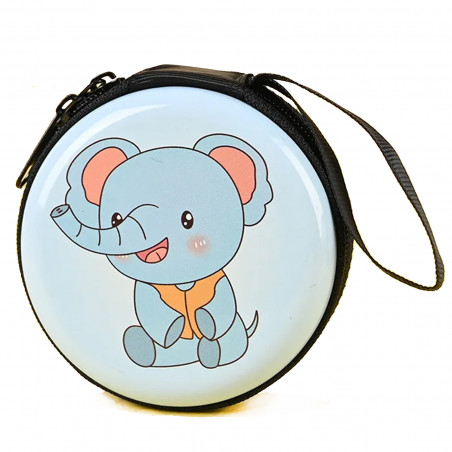 Porte-monnaie en métal avec un design d'éléphant, un détail pratique et adorable