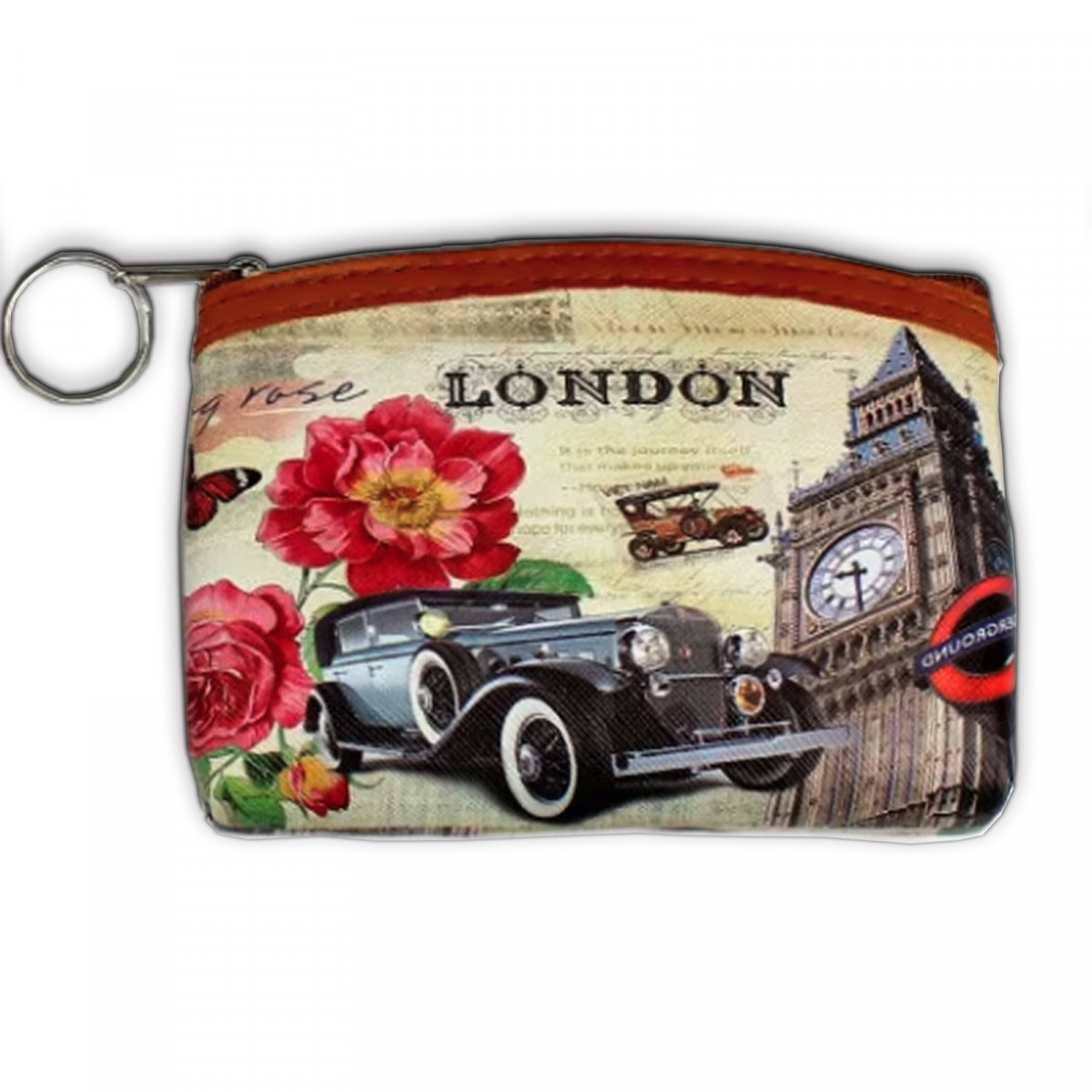 Porte-monnaie vintage avec fermeture éclair