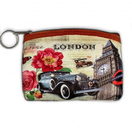 Porte-monnaie vintage avec fermeture éclair
