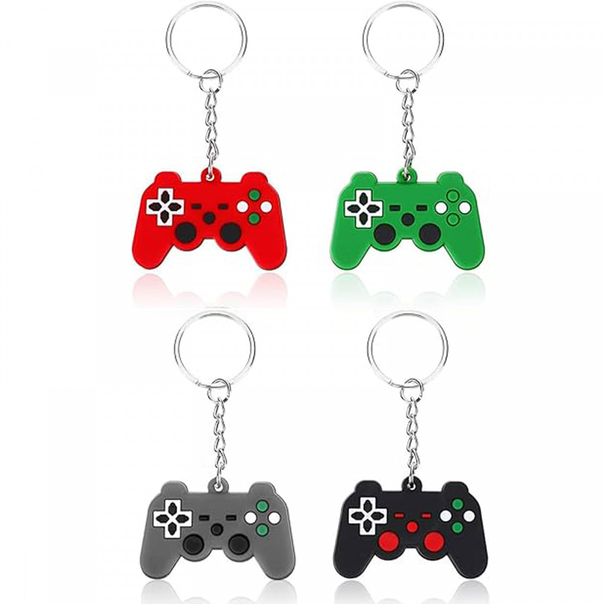 Porte-clés en forme de manette de console de jeux en couleurs assorties