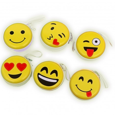 Porte-monnaie en étain Emoji avec fermeture à glissière pour offrir en cadeau