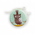 Porte-monnaie en métal rond avec design de hibou et fermeture éclair à offrir