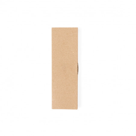 Crayon éternel avec gomme dans une boîte en carton avec autocollant couronne de feuilles à offrir