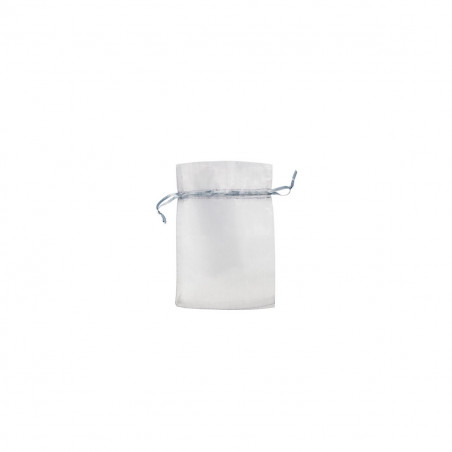 Ouvre-bouteille magnétique avec adhésif première communion fille dans un délicat sac en organza argenté à offrir