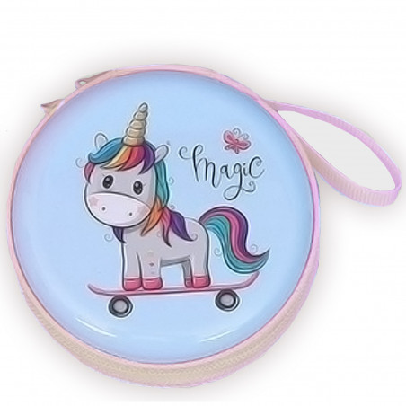 Porte-monnaie en métal modèle licorne pour petits cadeaux