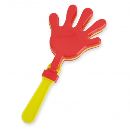 Palmeur rouge et jaune personnalisé avec autocollant de super-héros pour un détail enfantin