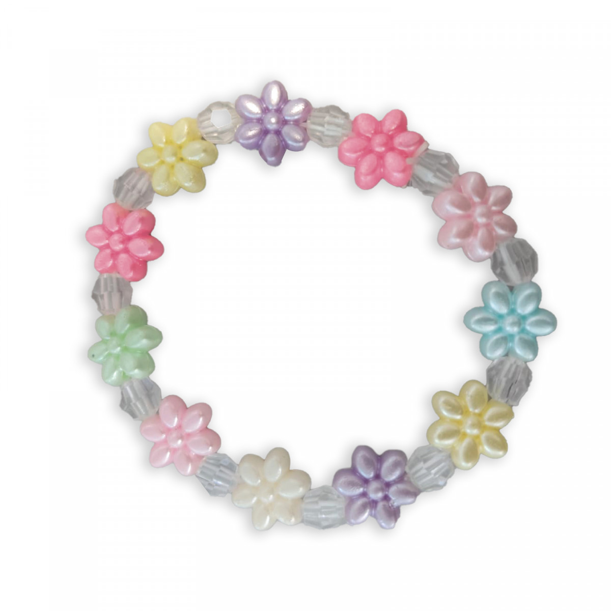 Bracelet élastique de fleurs colorées Détail parfait pour les invitées