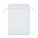 Miroir double doré métallisé avec autocollant transparent floral dans un sac en organza à offrir