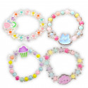 Bracelets élastiques pour enfants avec des perles colorées, design amusant et joyeux