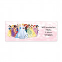 Baume à lèvres hydratant fuchsia dans une enveloppe en kraft rose avec autocollant princesses pour des détails infantiles