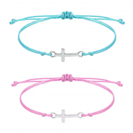 Bracelets en métal ajustables avec croix, design délicat et significatif