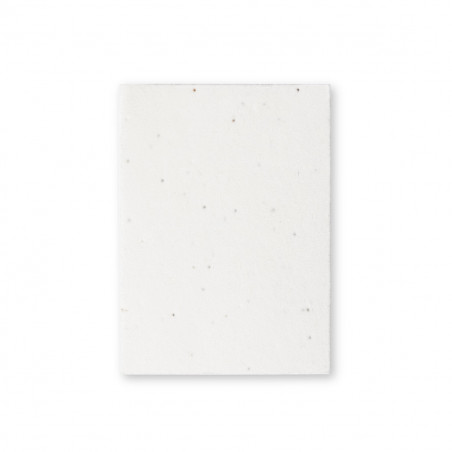 Bloc-notes éco avec des couvertures en graines à planter dans une enveloppe kraft personnalisée pour les détails des fêtes et