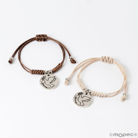 Bracelet de communion dans une boîte kraft personnalisable à offrir