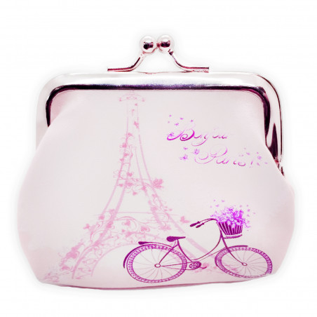 Porte-monnaie vintage Paris avec fermoir à fermoir