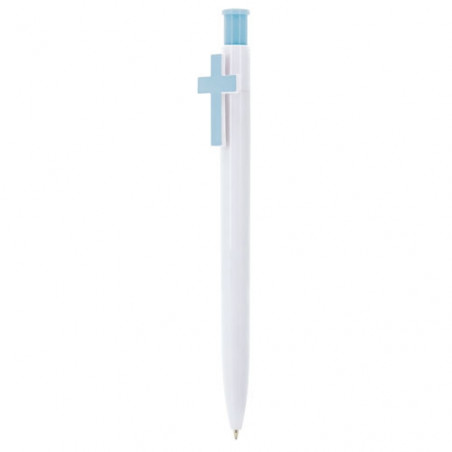 Stylo et marque page pour garçon avec pochette transparente pour communion